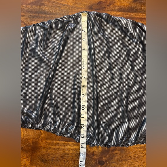 77. Symphony One-Shoulder Bandage Metallic Tiger Print Mini Dress Grey/Black (S) - Picture 14 of 15